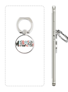 字母风格设计英文手写手机支架指环多功能黏贴懒人桌面支撑礼品定