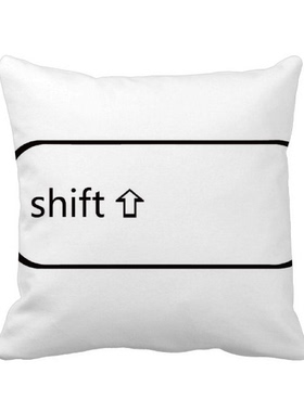 键盘符号shift方形抱枕靠枕沙发靠垫双面含芯礼物定制简约定做