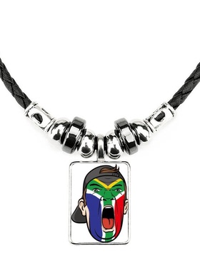 南非国旗脸谱饰品合金吊坠