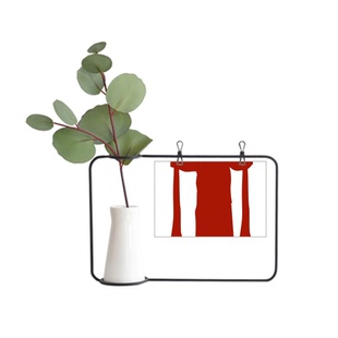 中国文化京剧剪影图案金属相框陶瓷花瓶装饰假花仿真花创意卡片in