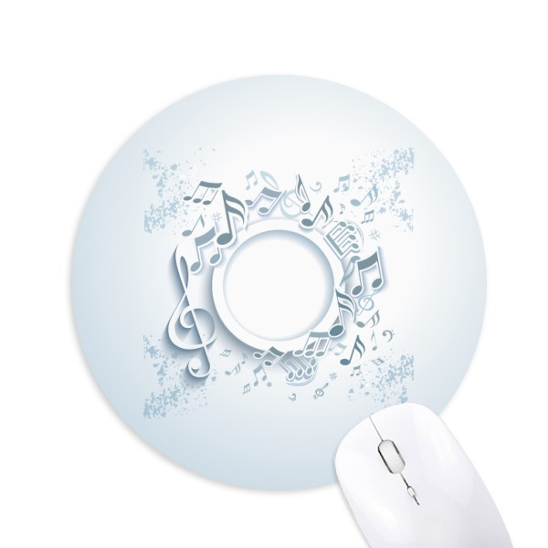白色淡雅旋转音乐音符圆形游戏办公防滑橡胶鼠标垫礼物,电脑硬件/显示器/电脑周边,鼠标垫/贴/腕垫,淘宝优惠券,粉丝福利购,淘宝优惠卷