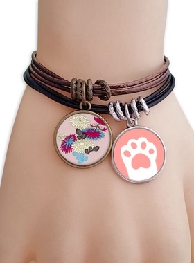 日本粉色猫咪礼品原创设计风手链