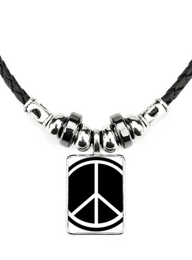 黑白反战风饰品合金礼物吊坠