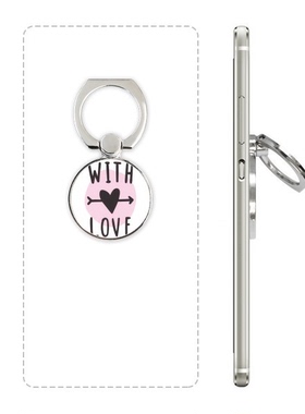 与你的爱粉英文艺术手机支架指环多功能黏贴懒人桌面支撑礼品定制