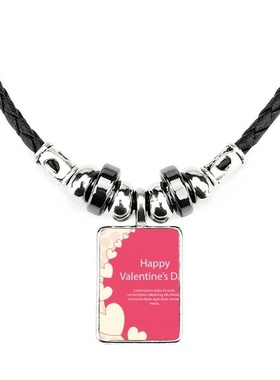 情人节爱心玫瑰饰品合金吊坠