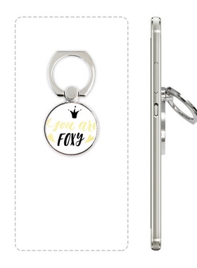 美丽的你英文手写艺术手机支架指环多功能黏贴懒人桌面支撑礼品定