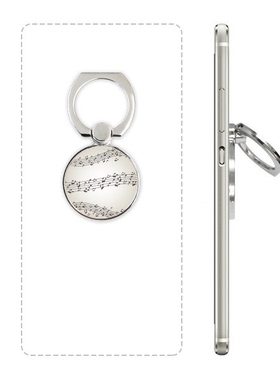 典雅黑色音乐五线谱手机支架指环多功能黏贴懒人桌面支撑礼品定制