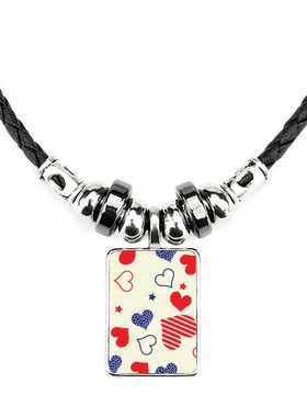 爱心五角星美国饰品合金吊坠