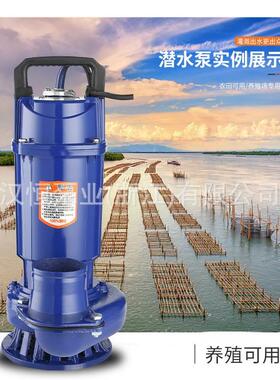 潜水泵QXD相单流624小型家用220V便携高扬程大量农用灌溉清水抽水