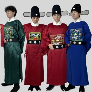 男士汉服男款古装服装汉服明制一品官服补服中国风帅气男生圆领袍