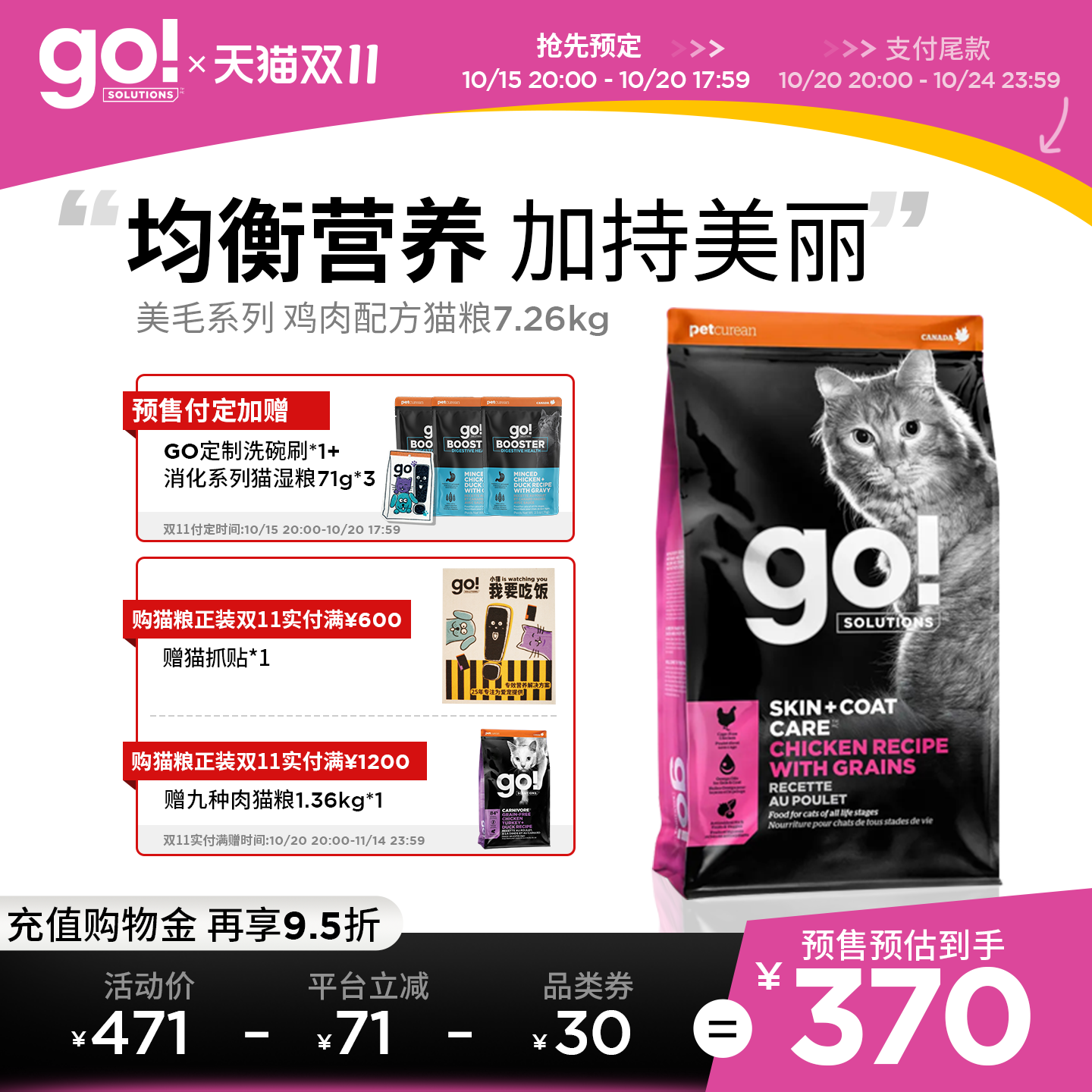 GO美毛猫粮美毛靓肤营养
