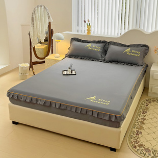 床笠单件全棉纯色床罩床单席梦思床垫防尘保护罩套全包防滑床垫套