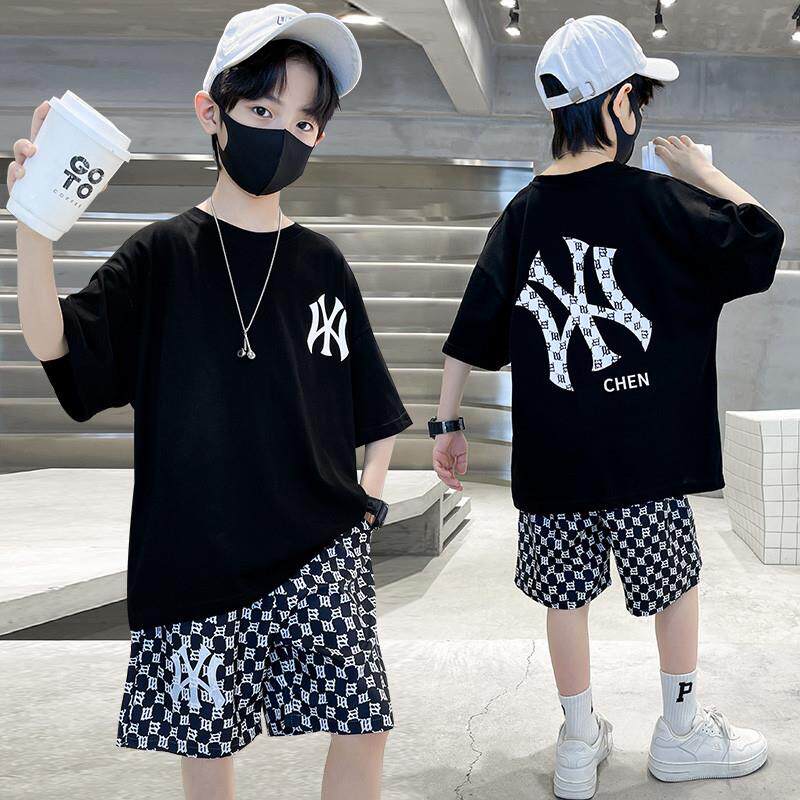 童装男童短袖t恤夏装套装2026新款夏季儿童衣服夏款帅气洋气男孩