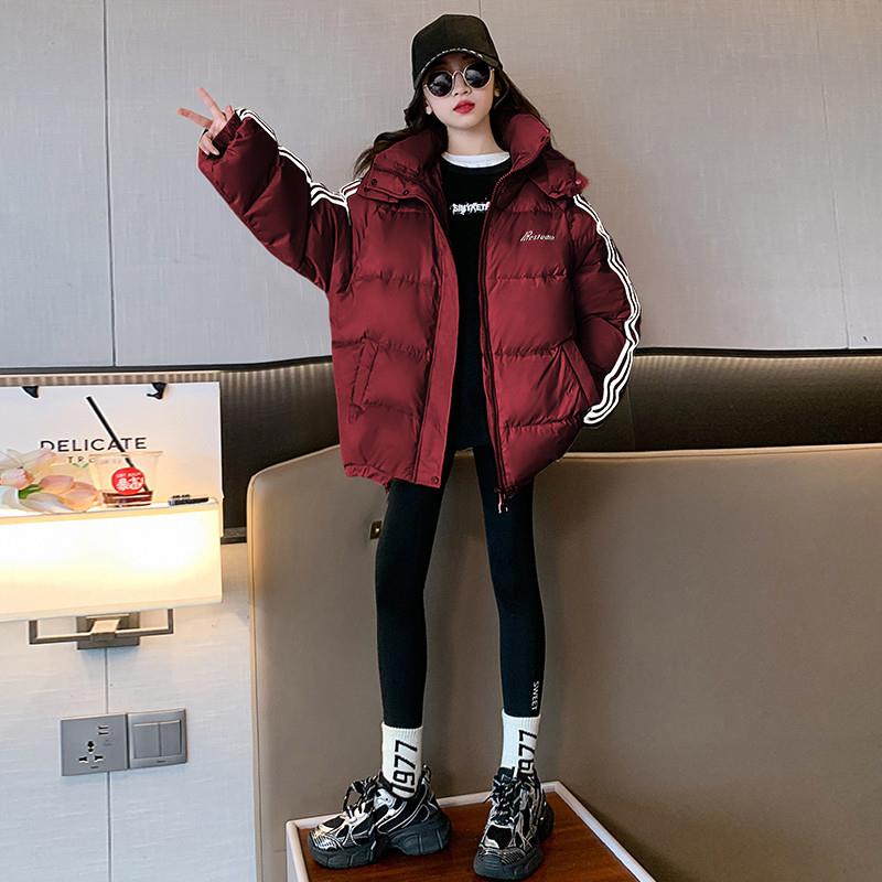 女童棉服冬装2024新款儿童洋气羽绒棉衣中大童冬季加厚棉袄女孩潮