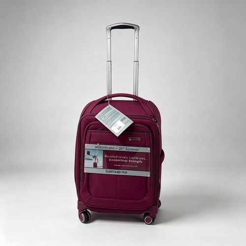 新秀丽Samsonite MIGHTlight系列紫红色软壳四轮行李箱轻量旅行箱