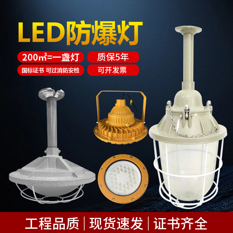 防爆灯LED隔爆型车间工厂房照明灯仓库灯罩加油站灯消防安检100W,家装灯饰光源,其它灯具灯饰,淘宝优惠券,粉丝福利购,淘宝优惠卷