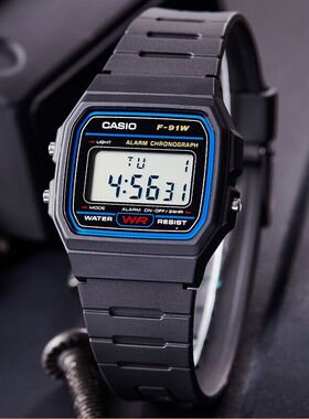 casio卡西欧手表复古小方块学生男女防水电子夜光手表W-800/F-91