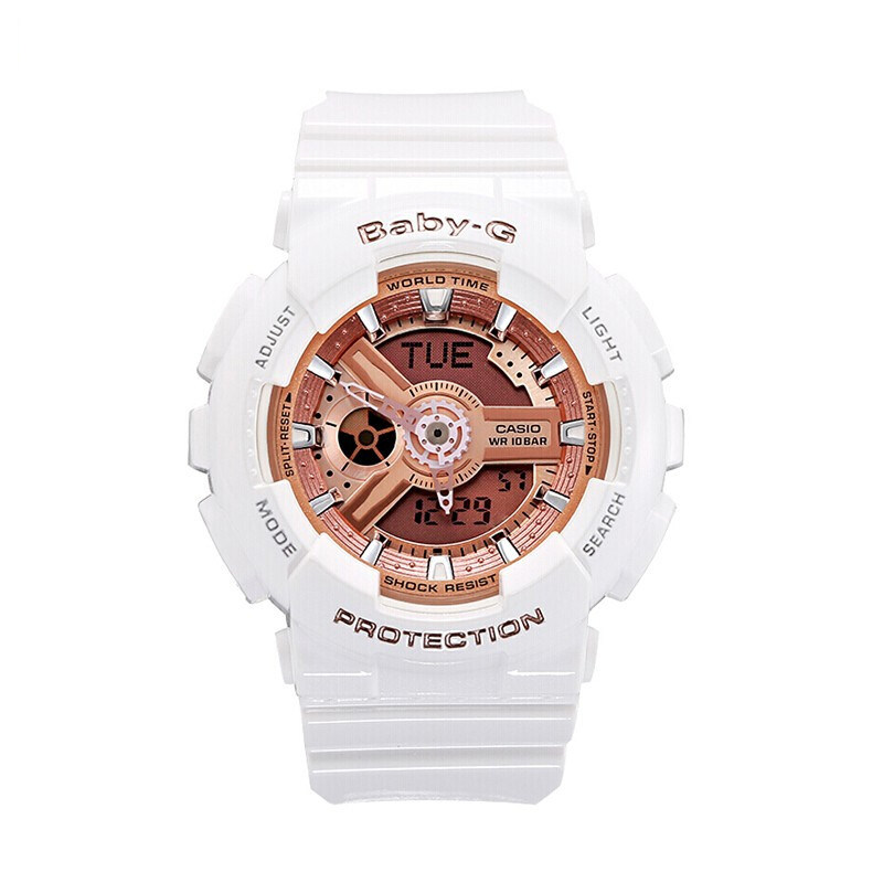 卡西欧女表星空联名限量baby-g女学生樱花粉casio运动手表ba-110