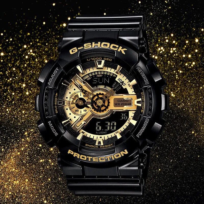 casio卡西欧手表运动表g-shock黑金ga110gb男黑暗之心限量版正品