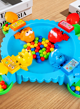 青蛙吃豆游戏儿童益智桌游亲子互动3双人对战玩具6岁网红趣味游戏