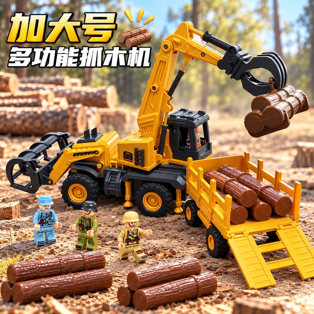 大号合金仿真起重机工程车玩具