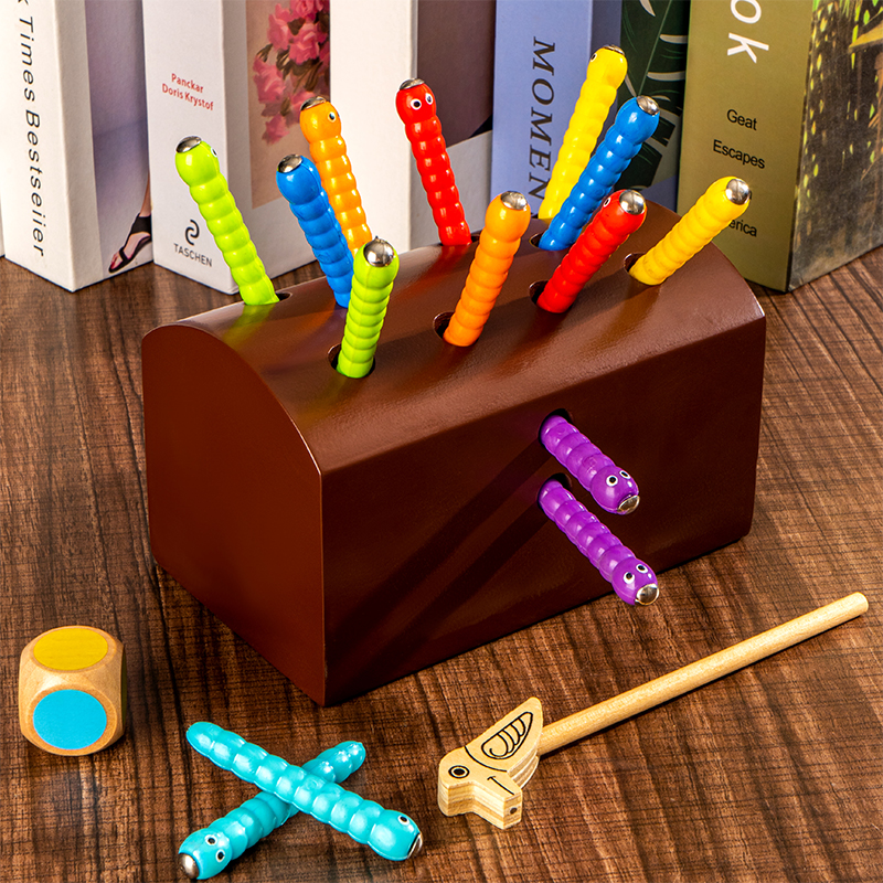 儿童捉虫游戏磁性钓鱼玩具