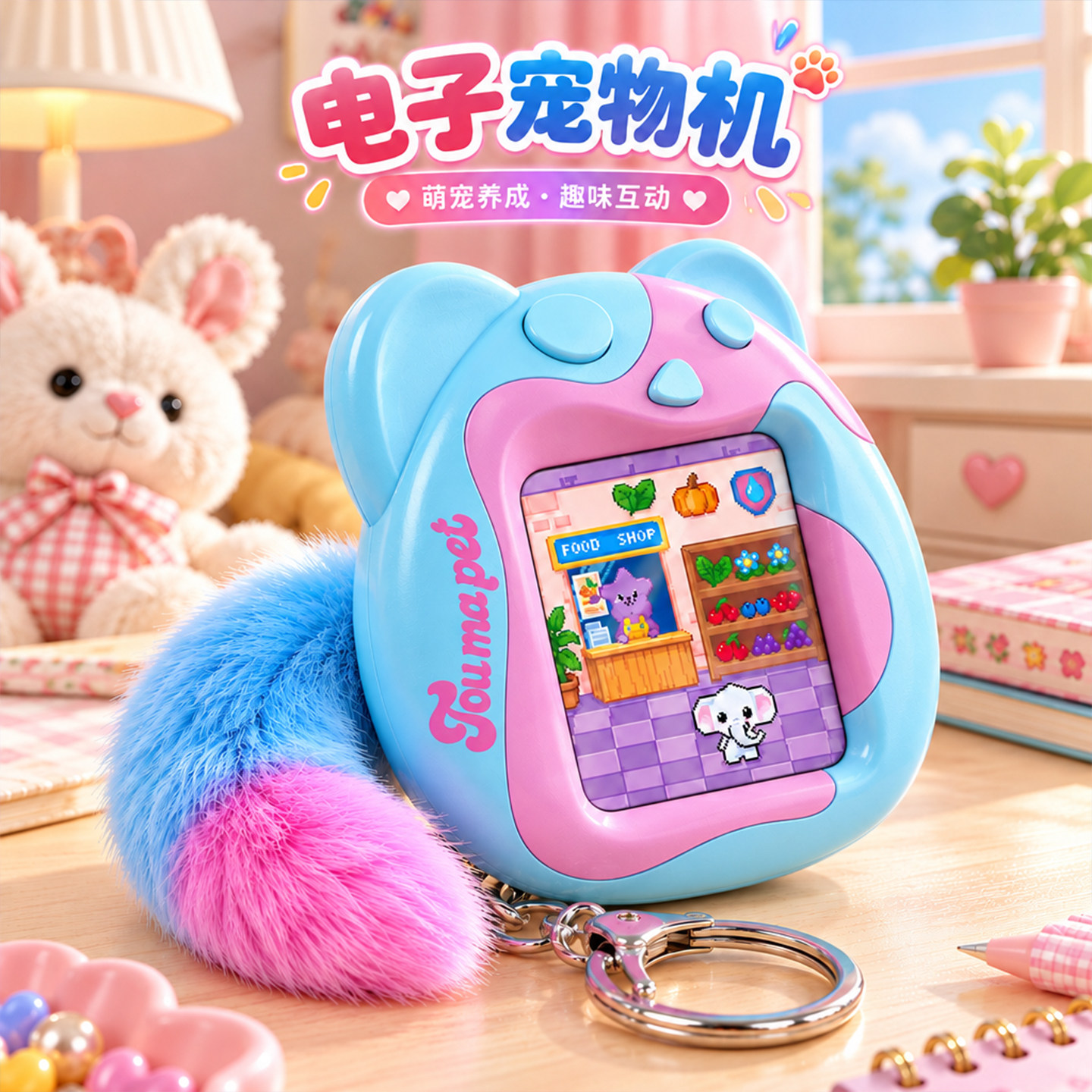 彩屏儿童电子宠物机益智玩具