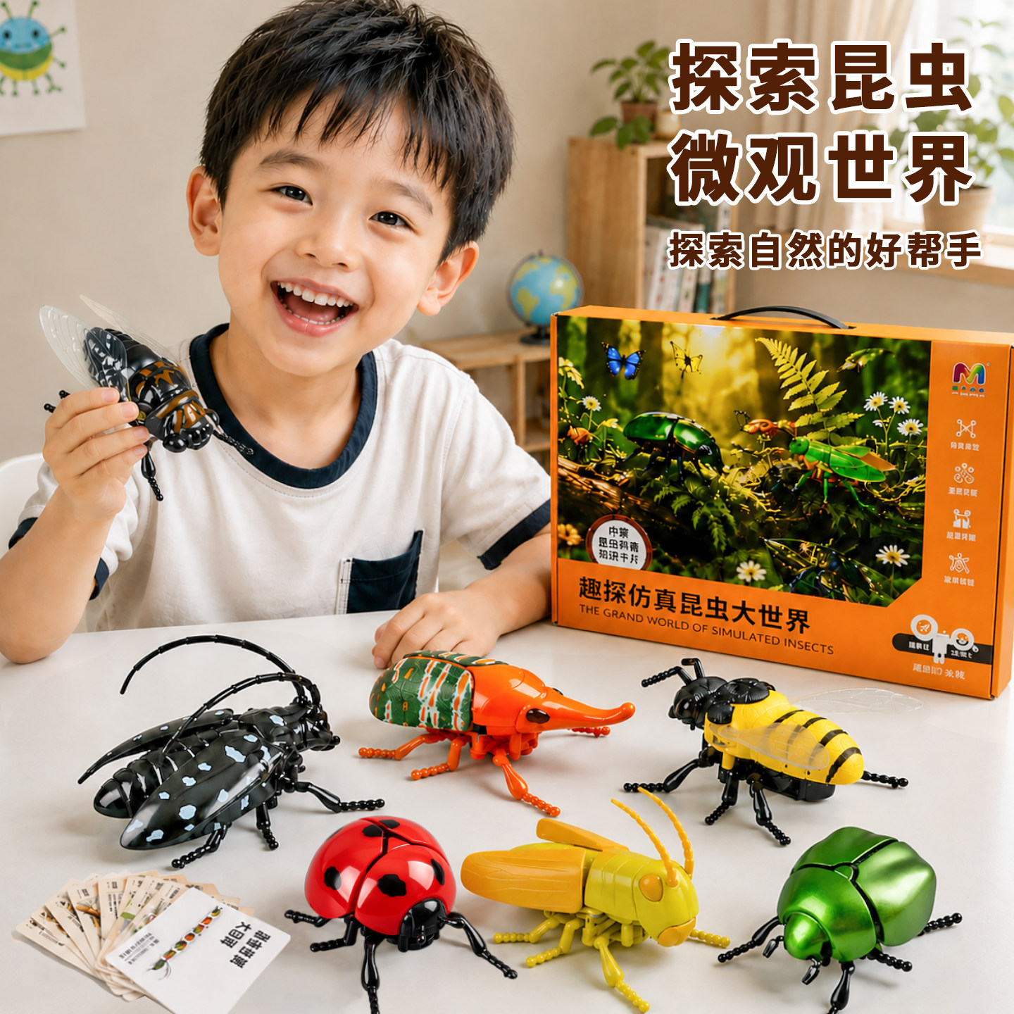 发条有翅仿真昆虫夜光儿童玩具