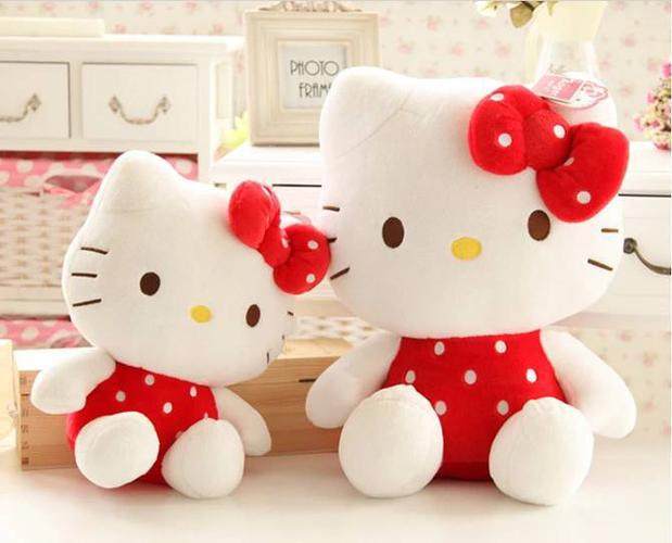 水玉hellokitty毛绒玩具 公仔 凯蒂猫布娃娃|ruв категории игрушка/коляска/головоломка/блоки/модель, плюшевые игрушки - от Buy2taobao.com для оказания профессиональной услуги покупки агента Taobao