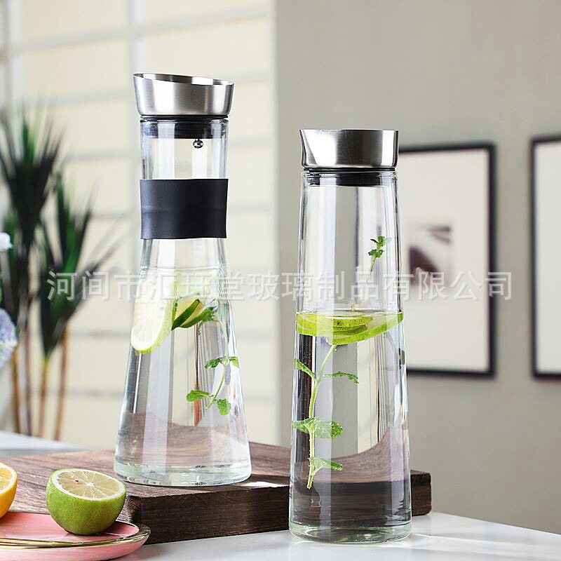 冷水壶玻璃凉水瓶大容量泡茶壶家用晾白开水杯扎壶套装凉水杯