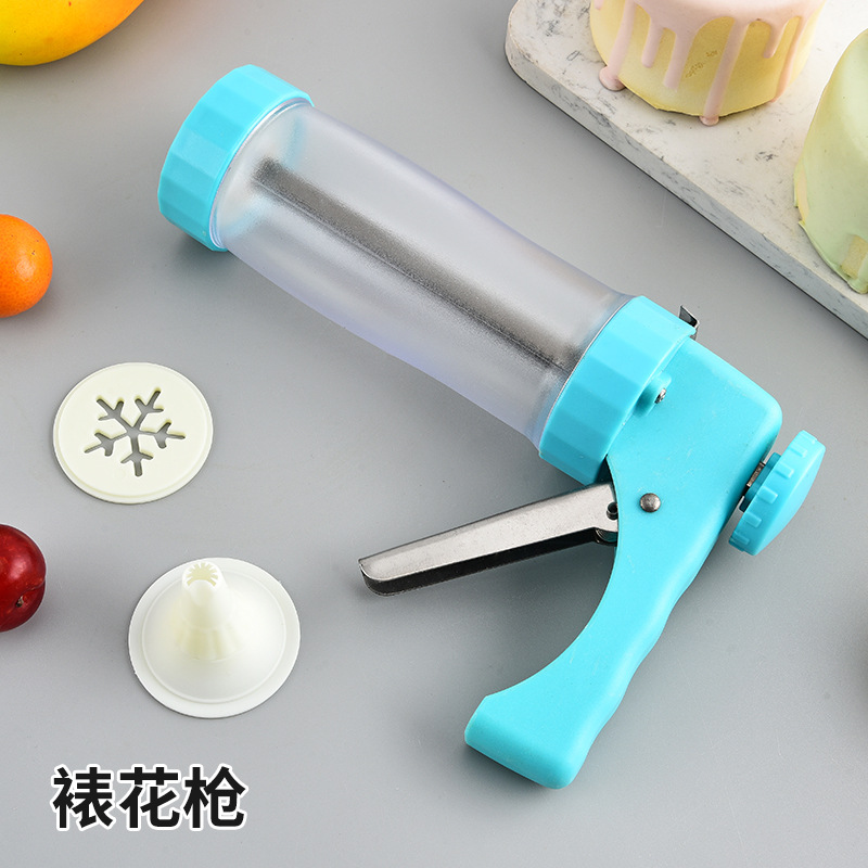 曲奇饼干塑料裱花枪奶油挤压机裱花嘴溶豆烘焙工具家用套装模具