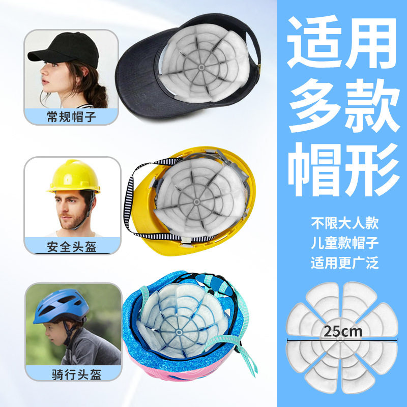 pcm凝胶冰帽冰垫适用多种帽型夏季高温防暑降温头部帽子降温