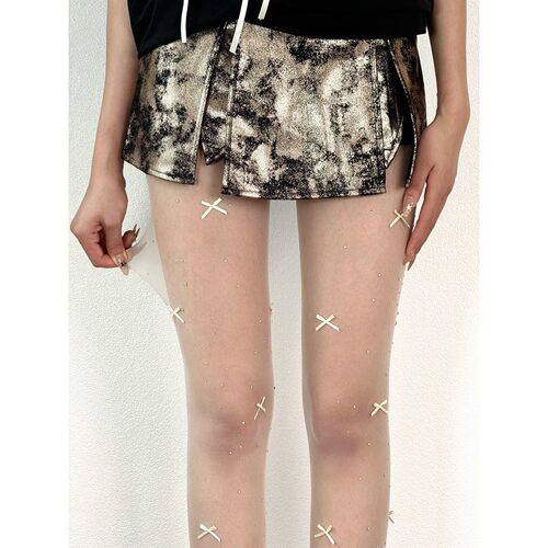 BON 少女Lolita蝴蝶结闪钻美肤袜打底连裤袜芭蕾风纯欲白色丝袜