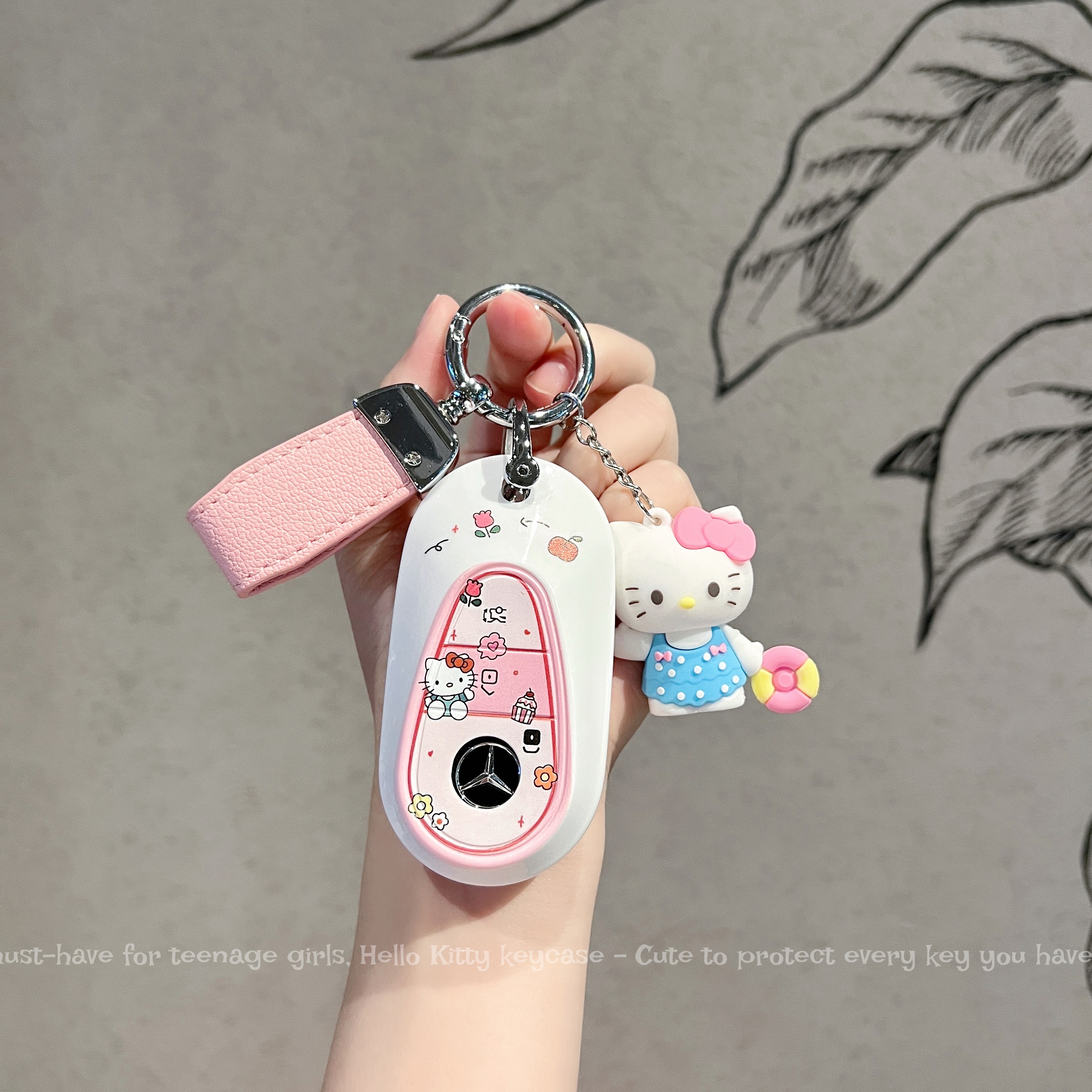 适用奔驰c260l车钥匙套e300l/glc300l/a200扣glb gla女gle壳扣KT