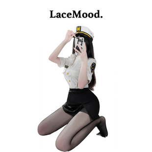 LaceMood：性感纯欲万圣节女警cos短裙诱惑套装情趣制服qqny内衣
