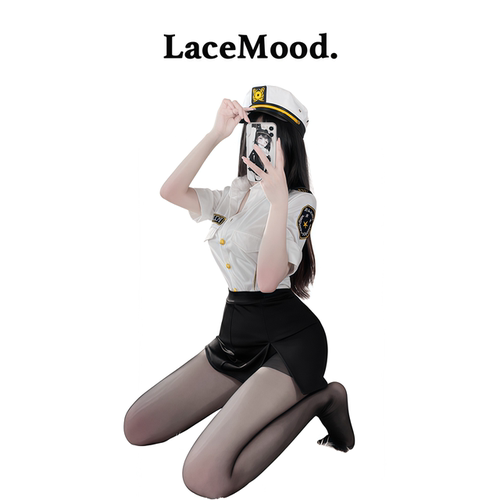 LaceMood：性感纯欲万圣节女警cos短裙诱惑套装情趣制服qqny内衣