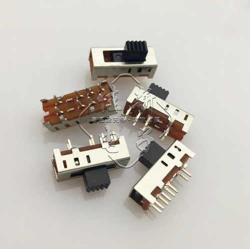 SS-23E08G4 三档立式拨动开关 8脚3档双排立式无耳朵玩具电源开关