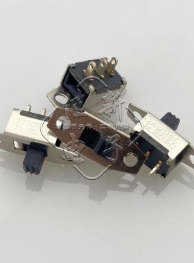 SS-12E06（1P2T)柄高5MM三脚两档立式拨动开关带固定孔美发开关