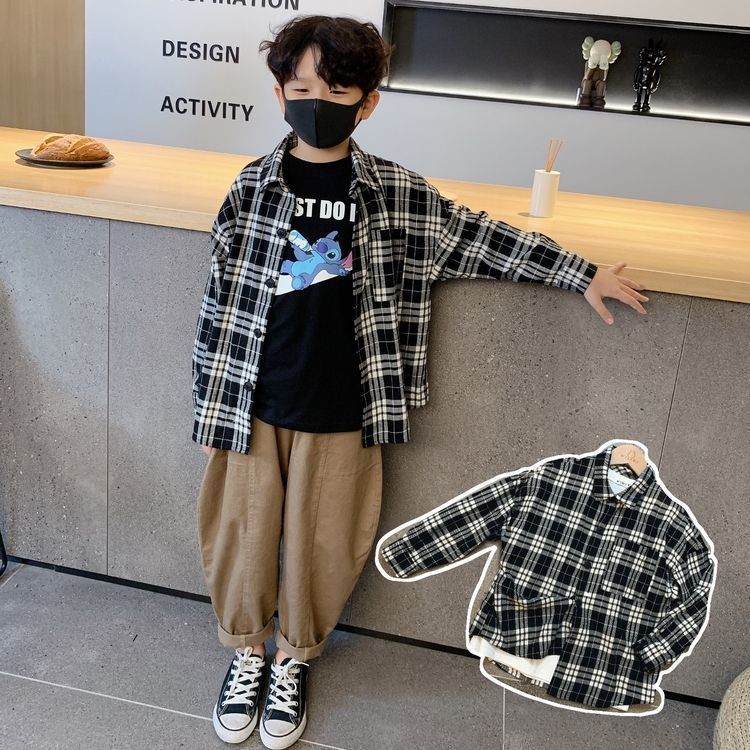 男童春秋衬衫儿童长袖加