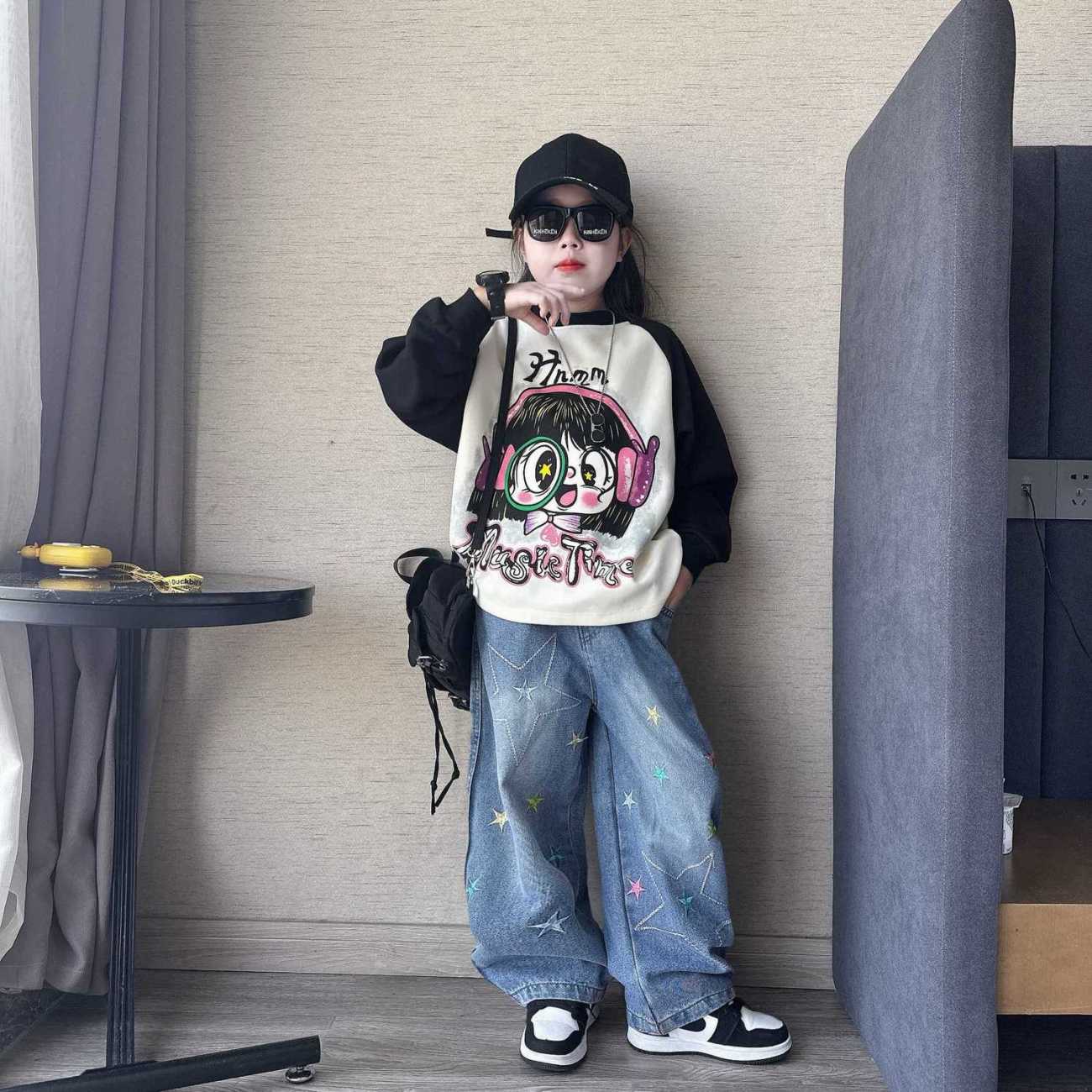女童秋季套装韩版宽松插