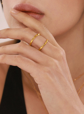 摩天轮新款欧美多切面菱形戒指女