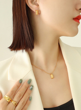 欧美风小众设计感迷你版小金砖项