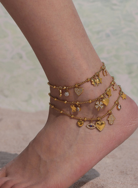 摩天轮5A锆石爱心蝴蝶结多配件手