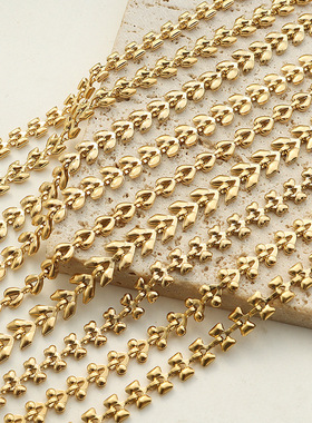 小众设计几何多样拼接手链项链时尚女生闺蜜韩系钛钢不掉色套装