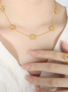 韩系ins风镀金小雏菊首饰套装