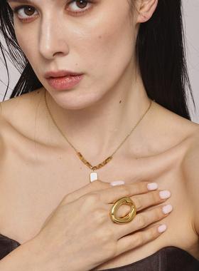 摩天轮不锈钢PVD真空镀金戒指轻