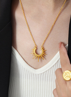 芒星吊坠小众设计感女项链