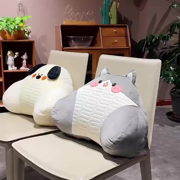 乳胶冰丝腰靠可拆洗可爱