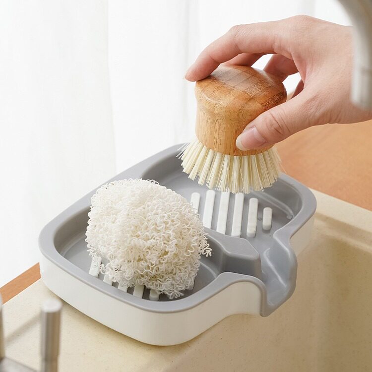 沥水双层肥皂盒带嘴浴室