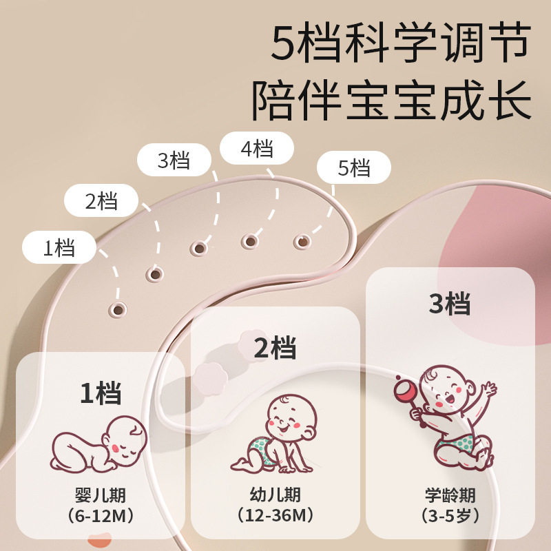 宝宝吃饭围兜婴童防水花